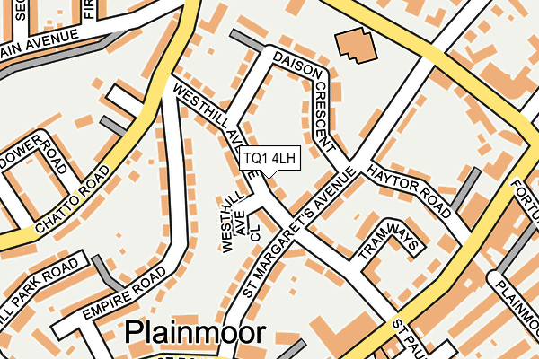 TQ1 4LH map - OS OpenMap – Local (Ordnance Survey)