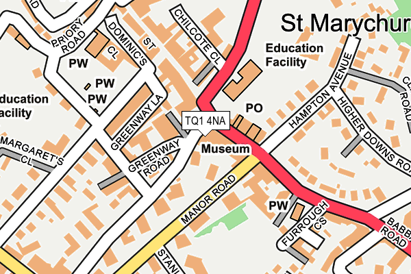 TQ1 4NA map - OS OpenMap – Local (Ordnance Survey) TQ1 4NA map - OS OpenMap – Local (Ordnance Survey)