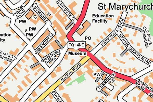 TQ1 4NE map - OS OpenMap – Local (Ordnance Survey) TQ1 4NE map - OS OpenMap – Local (Ordnance Survey)