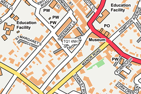TQ1 4NH map - OS OpenMap – Local (Ordnance Survey) TQ1 4NH map - OS OpenMap – Local (Ordnance Survey)