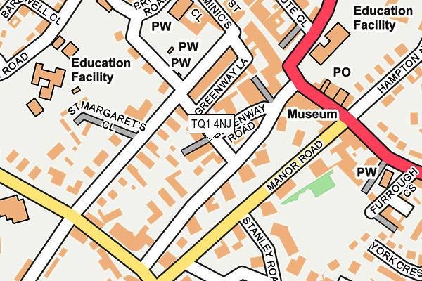 TQ1 4NJ map - OS OpenMap – Local (Ordnance Survey) TQ1 4NJ map - OS OpenMap – Local (Ordnance Survey)