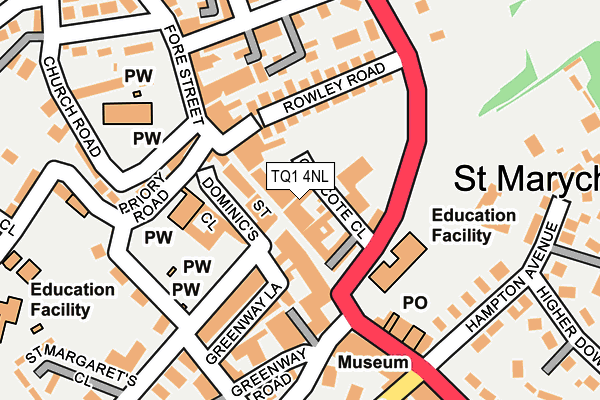 TQ1 4NL map - OS OpenMap – Local (Ordnance Survey) TQ1 4NL map - OS OpenMap – Local (Ordnance Survey)