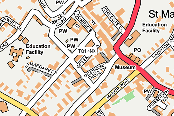 TQ1 4NX map - OS OpenMap – Local (Ordnance Survey) TQ1 4NX map - OS OpenMap – Local (Ordnance Survey)