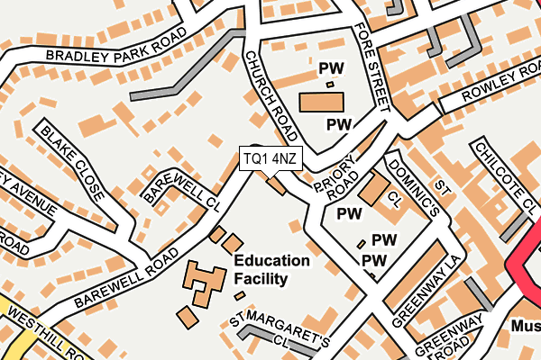 TQ1 4NZ map - OS OpenMap – Local (Ordnance Survey) TQ1 4NZ map - OS OpenMap – Local (Ordnance Survey)