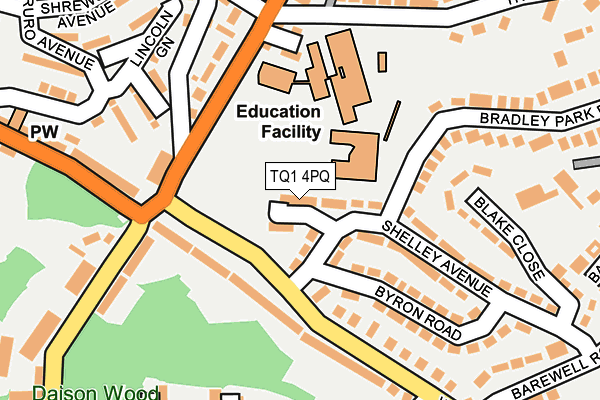 TQ1 4PQ map - OS OpenMap – Local (Ordnance Survey)