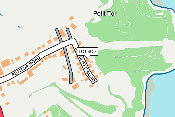 TQ1 4QG map - OS OpenMap – Local (Ordnance Survey)