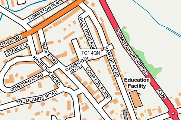 TQ1 4QN map - OS OpenMap – Local (Ordnance Survey)