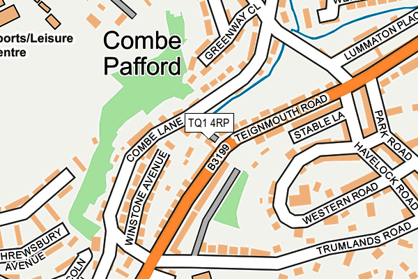TQ1 4RP map - OS OpenMap – Local (Ordnance Survey) TQ1 4RP map - OS OpenMap – Local (Ordnance Survey)