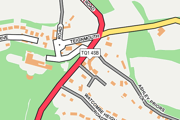 TQ1 4SB map - OS OpenMap – Local (Ordnance Survey) TQ1 4SB map - OS OpenMap – Local (Ordnance Survey)