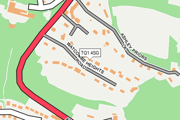 TQ1 4SG map - OS OpenMap – Local (Ordnance Survey) TQ1 4SG map - OS OpenMap – Local (Ordnance Survey)