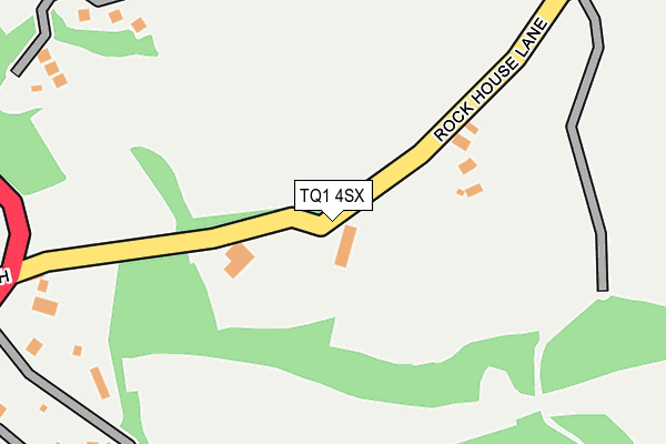TQ1 4SX map - OS OpenMap – Local (Ordnance Survey)