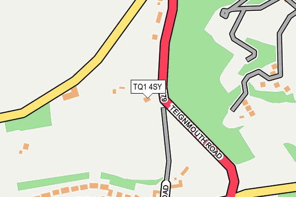 TQ1 4SY map - OS OpenMap – Local (Ordnance Survey) TQ1 4SY map - OS OpenMap – Local (Ordnance Survey)