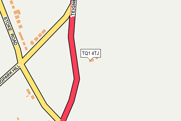 TQ1 4TJ map - OS OpenMap – Local (Ordnance Survey)