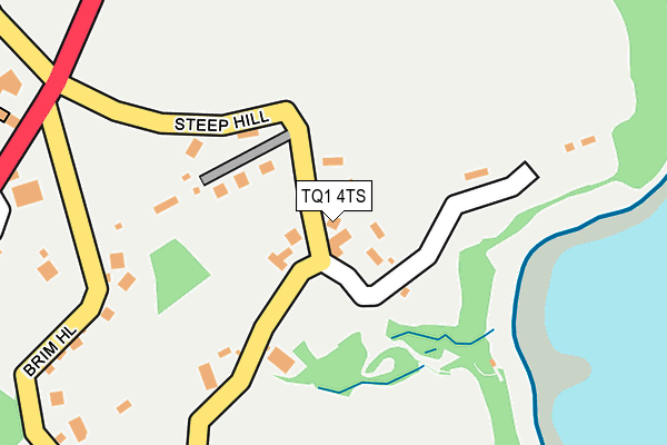 TQ1 4TS map - OS OpenMap – Local (Ordnance Survey) TQ1 4TS map - OS OpenMap – Local (Ordnance Survey)