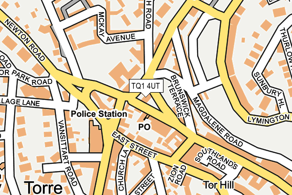 TQ1 4UT map - OS OpenMap – Local (Ordnance Survey) TQ1 4UT map - OS OpenMap – Local (Ordnance Survey)