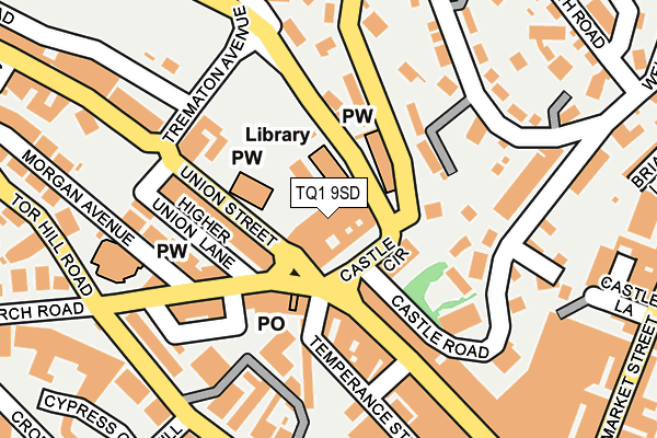 TQ1 9SD map - OS OpenMap – Local (Ordnance Survey) TQ1 9SD map - OS OpenMap – Local (Ordnance Survey)
