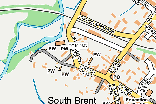 TQ10 9AG map - OS OpenMap – Local (Ordnance Survey)