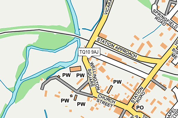 TQ10 9AJ map - OS OpenMap – Local (Ordnance Survey) TQ10 9AJ map - OS OpenMap – Local (Ordnance Survey)