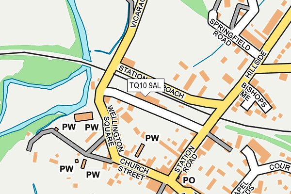 TQ10 9AL map - OS OpenMap – Local (Ordnance Survey) TQ10 9AL map - OS OpenMap – Local (Ordnance Survey)