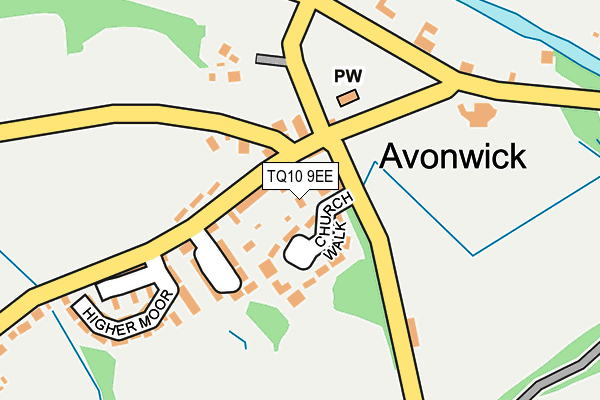 TQ10 9EE map - OS OpenMap – Local (Ordnance Survey)