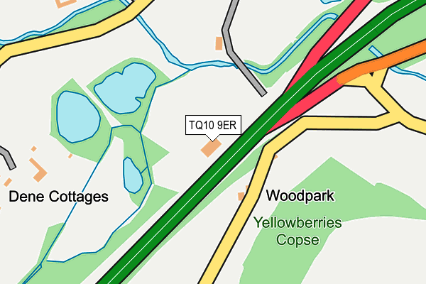 TQ10 9ER map - OS OpenMap – Local (Ordnance Survey)