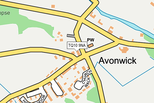 TQ10 9NA map - OS OpenMap – Local (Ordnance Survey) TQ10 9NA map - OS OpenMap – Local (Ordnance Survey)