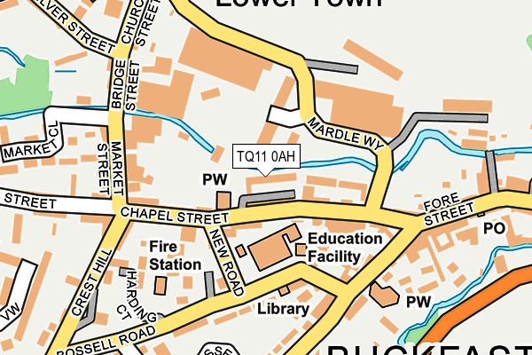 TQ11 0AH map - OS OpenMap – Local (Ordnance Survey) TQ11 0AH map - OS OpenMap – Local (Ordnance Survey)