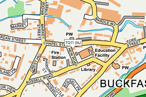 TQ11 0AJ map - OS OpenMap – Local (Ordnance Survey) TQ11 0AJ map - OS OpenMap – Local (Ordnance Survey)