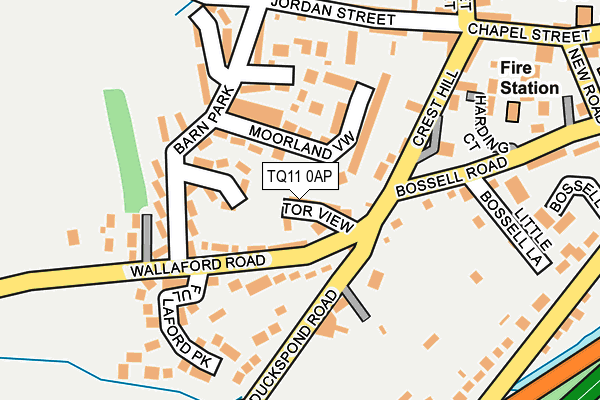 TQ11 0AP map - OS OpenMap – Local (Ordnance Survey) TQ11 0AP map - OS OpenMap – Local (Ordnance Survey)