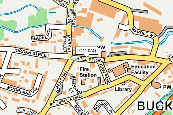 TQ11 0AQ map - OS OpenMap – Local (Ordnance Survey) TQ11 0AQ map - OS OpenMap – Local (Ordnance Survey)