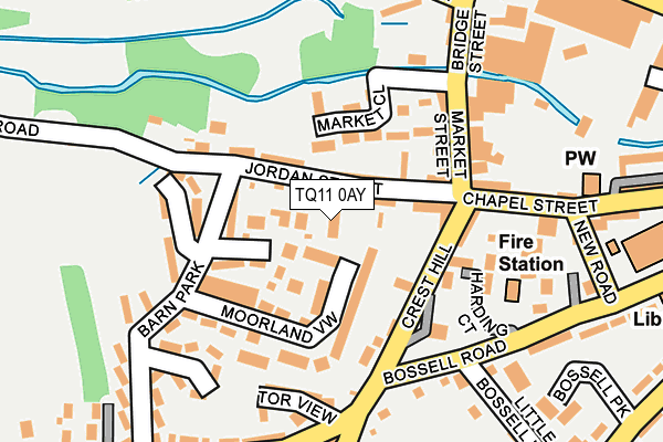TQ11 0AY map - OS OpenMap – Local (Ordnance Survey) TQ11 0AY map - OS OpenMap – Local (Ordnance Survey)