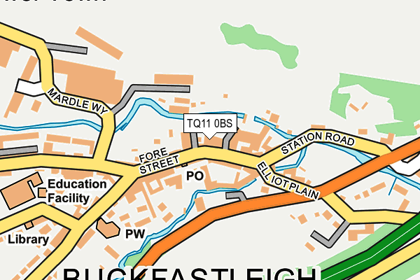 TQ11 0BS map - OS OpenMap – Local (Ordnance Survey)