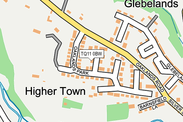 TQ11 0BW map - OS OpenMap – Local (Ordnance Survey)