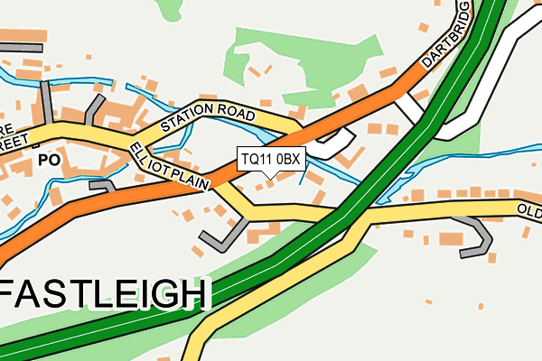 TQ11 0BX map - OS OpenMap – Local (Ordnance Survey) TQ11 0BX map - OS OpenMap – Local (Ordnance Survey)