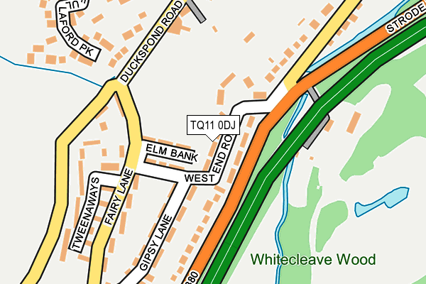 TQ11 0DJ map - OS OpenMap – Local (Ordnance Survey) TQ11 0DJ map - OS OpenMap – Local (Ordnance Survey)