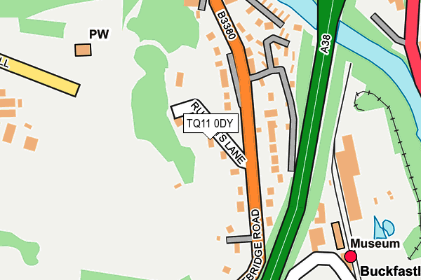 TQ11 0DY map - OS OpenMap – Local (Ordnance Survey) TQ11 0DY map - OS OpenMap – Local (Ordnance Survey)