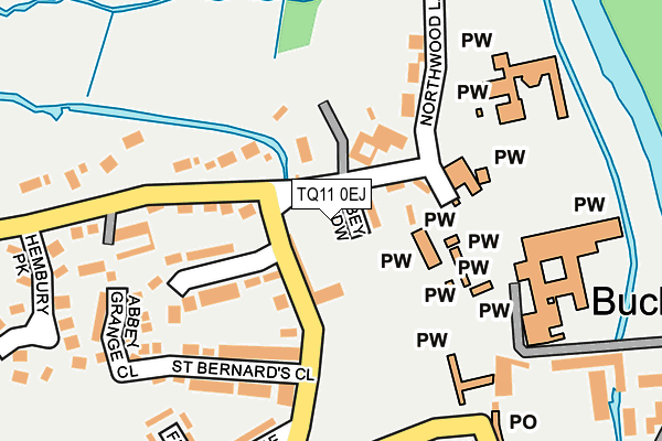 TQ11 0EJ map - OS OpenMap – Local (Ordnance Survey) TQ11 0EJ map - OS OpenMap – Local (Ordnance Survey)