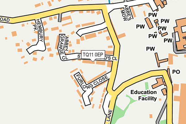 TQ11 0EP map - OS OpenMap – Local (Ordnance Survey) TQ11 0EP map - OS OpenMap – Local (Ordnance Survey)