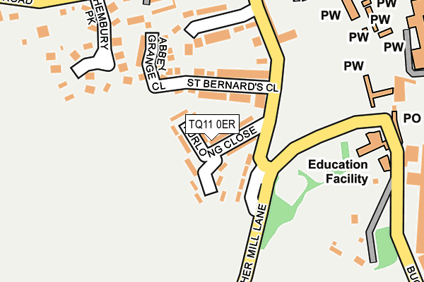 TQ11 0ER map - OS OpenMap – Local (Ordnance Survey) TQ11 0ER map - OS OpenMap – Local (Ordnance Survey)