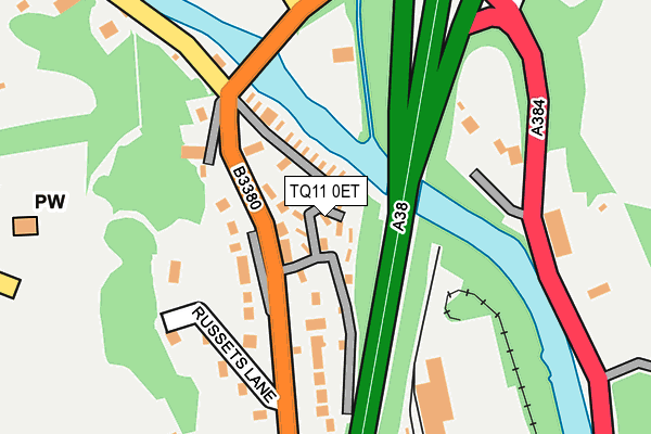 TQ11 0ET map - OS OpenMap – Local (Ordnance Survey) TQ11 0ET map - OS OpenMap – Local (Ordnance Survey)