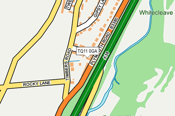 TQ11 0GA map - OS OpenMap – Local (Ordnance Survey) TQ11 0GA map - OS OpenMap – Local (Ordnance Survey)