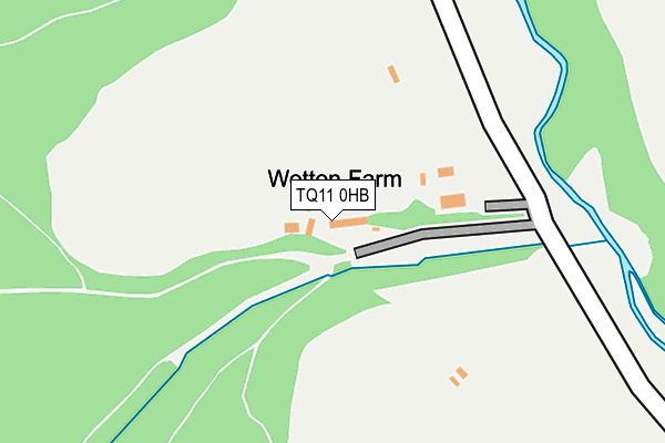 TQ11 0HB map - OS OpenMap – Local (Ordnance Survey)