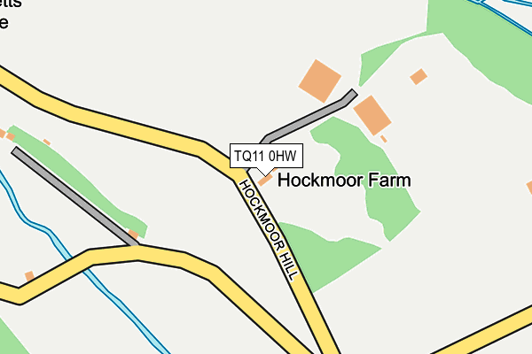 TQ11 0HW map - OS OpenMap – Local (Ordnance Survey)