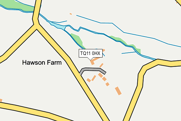 TQ11 0HX map - OS OpenMap – Local (Ordnance Survey)