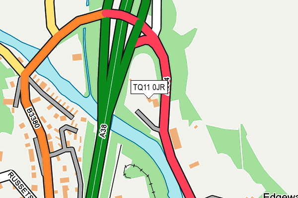 TQ11 0JR map - OS OpenMap – Local (Ordnance Survey) TQ11 0JR map - OS OpenMap – Local (Ordnance Survey)