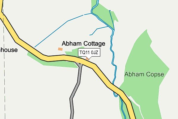 TQ11 0JZ map - OS OpenMap – Local (Ordnance Survey)