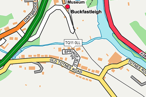 TQ11 0LL map - OS OpenMap – Local (Ordnance Survey) TQ11 0LL map - OS OpenMap – Local (Ordnance Survey)