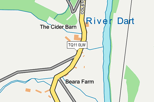 TQ11 0LW map - OS OpenMap – Local (Ordnance Survey) TQ11 0LW map - OS OpenMap – Local (Ordnance Survey)