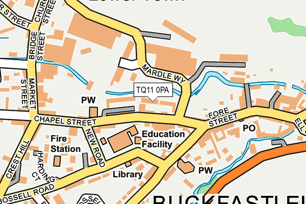 TQ11 0PA map - OS OpenMap – Local (Ordnance Survey) TQ11 0PA map - OS OpenMap – Local (Ordnance Survey)