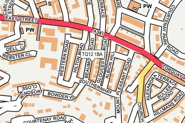 TQ12 1BA map - OS OpenMap – Local (Ordnance Survey) TQ12 1BA map - OS OpenMap – Local (Ordnance Survey)